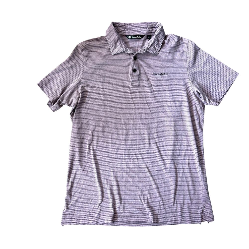 Travis Mathew Polo Golf Shirt Men’s L Purple Pima Cotton Blend
